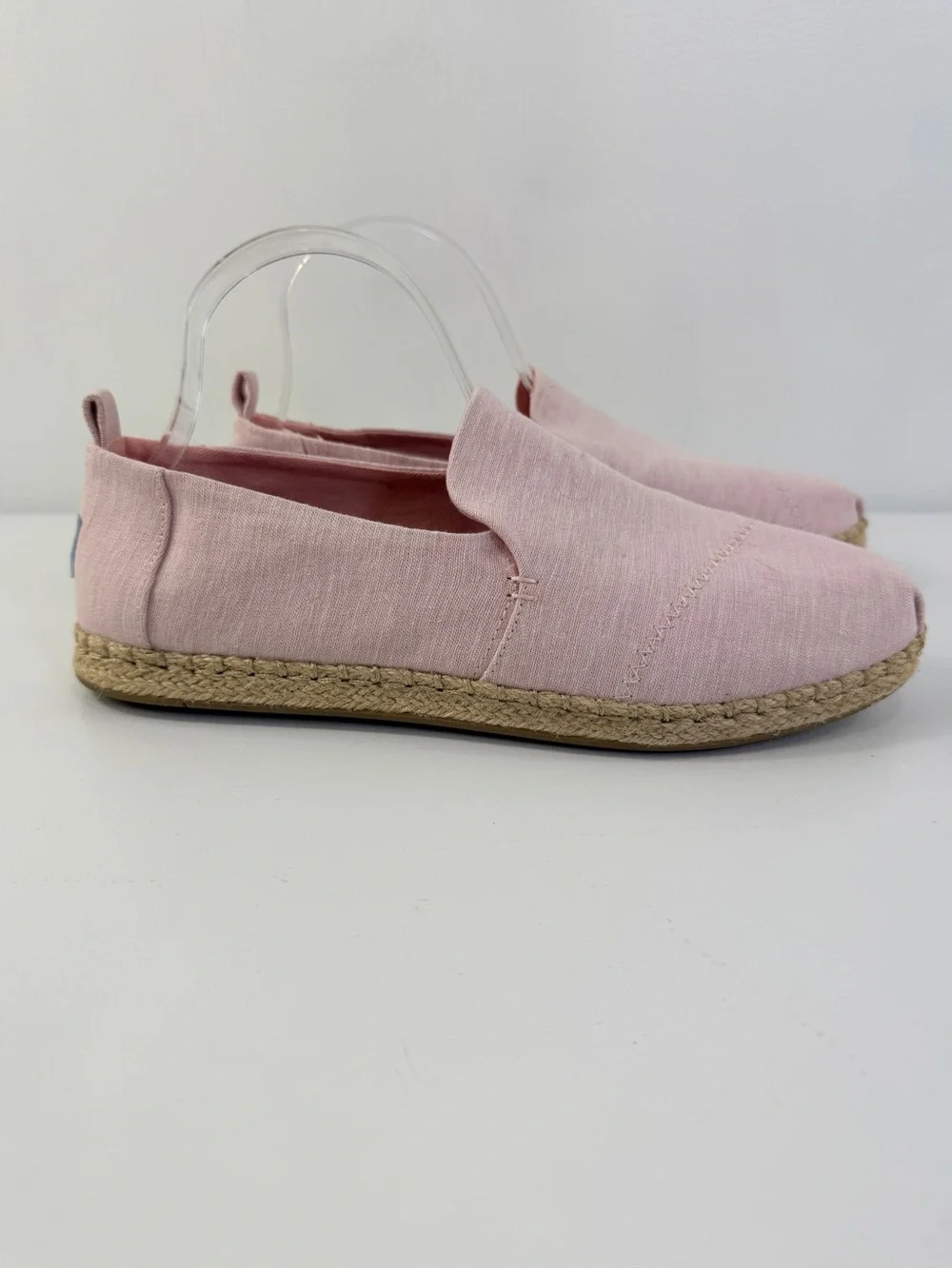 TOMS Wmns Deconstructed Alpargata Rope Espadrilles Blossom Slub Chambray Sz 10